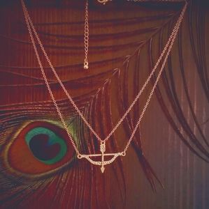 Charming bow and arrow necklace